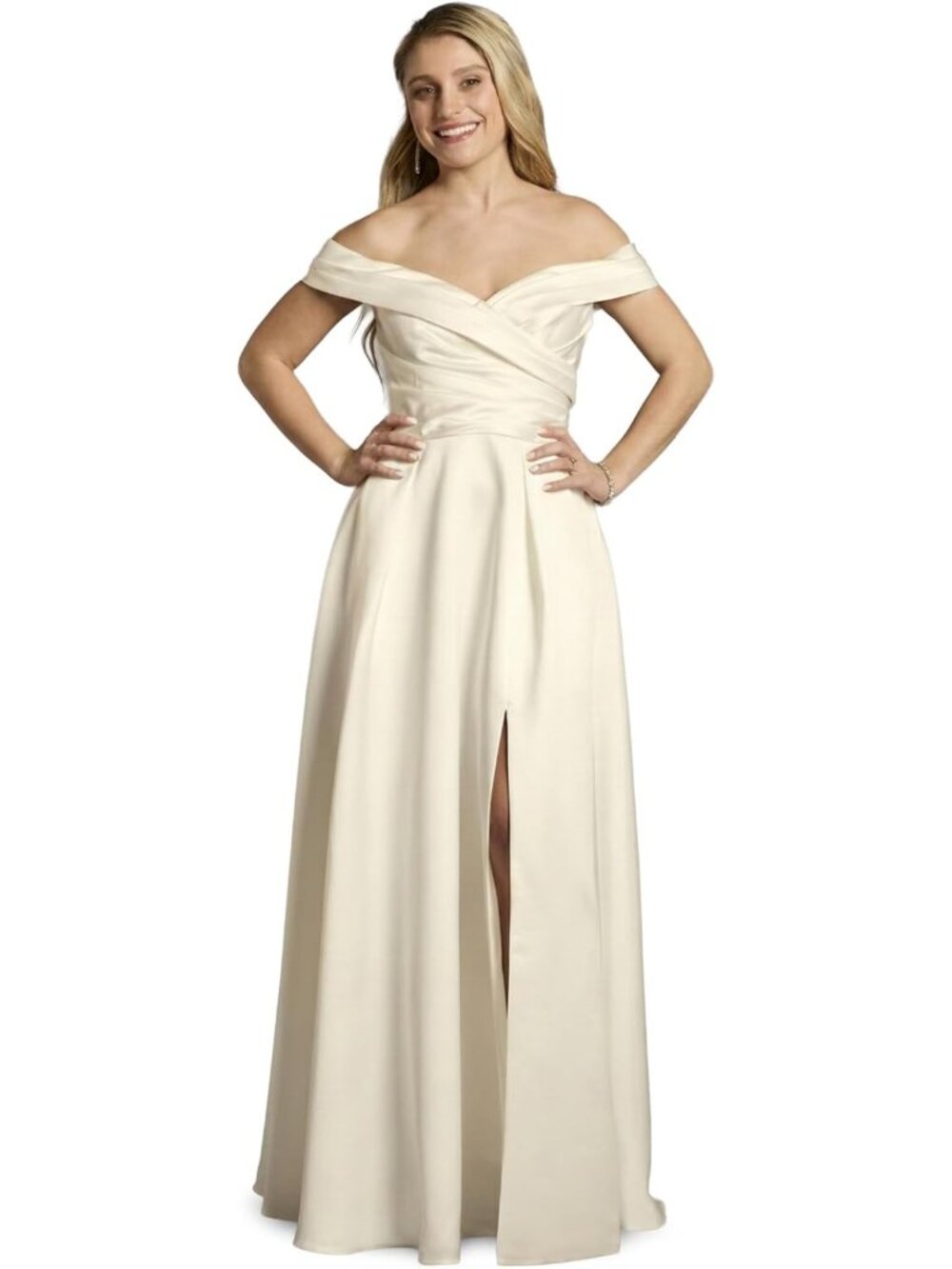 David's Bridal Ivory Formal Venue Wedding Dress Gown Size 8